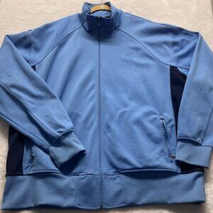Rocawear Zip Up Track Jacket Mens Size 3XL BLUE Y2K Hip Hop Baggy Vintage 90s